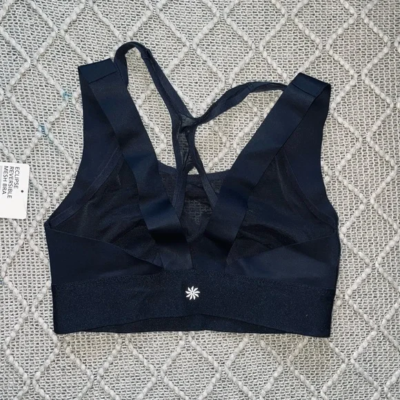 NWT Reversible Athleta Bra Black XS Neutral Sports Bra Wire-free Wireless